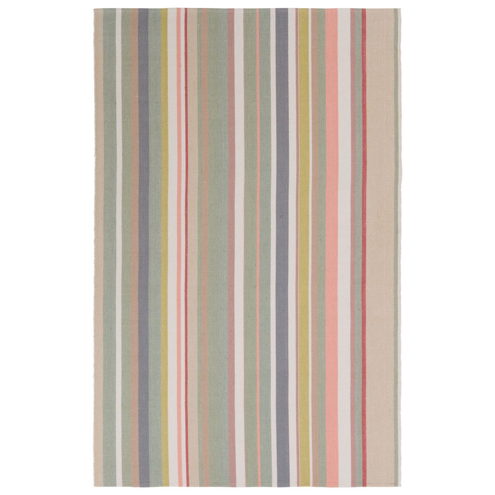 Merine Virame Handmade Striped Multicolor/Pink Runner Rug (3'X8')