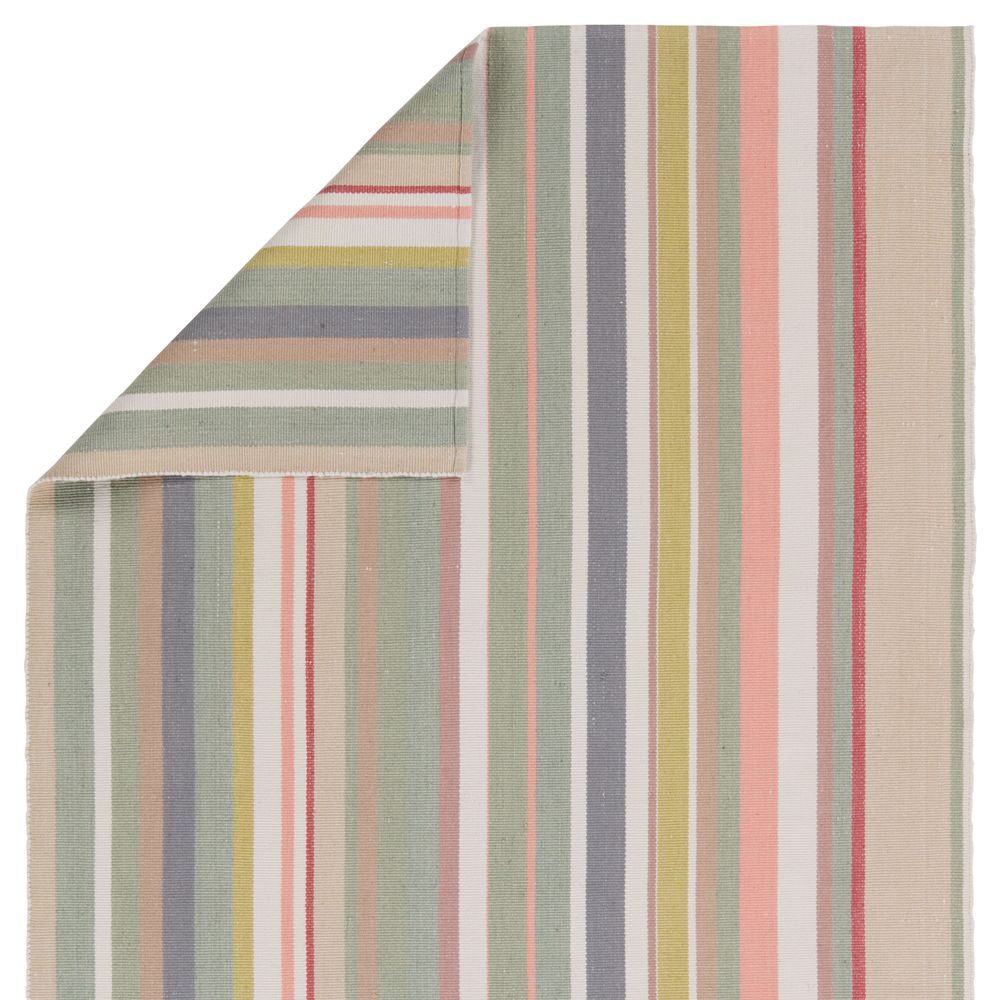 Merine Virame Handmade Striped Multicolor/Pink Runner Rug (3'X8')
