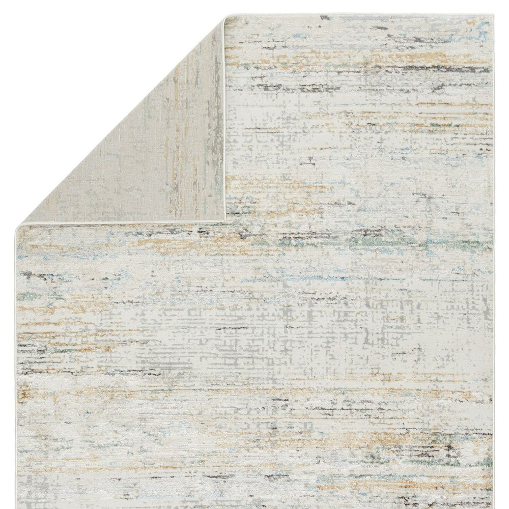 Merine Mavric Abstract Ivory/ Gold Runner Rug (2'6"X10')