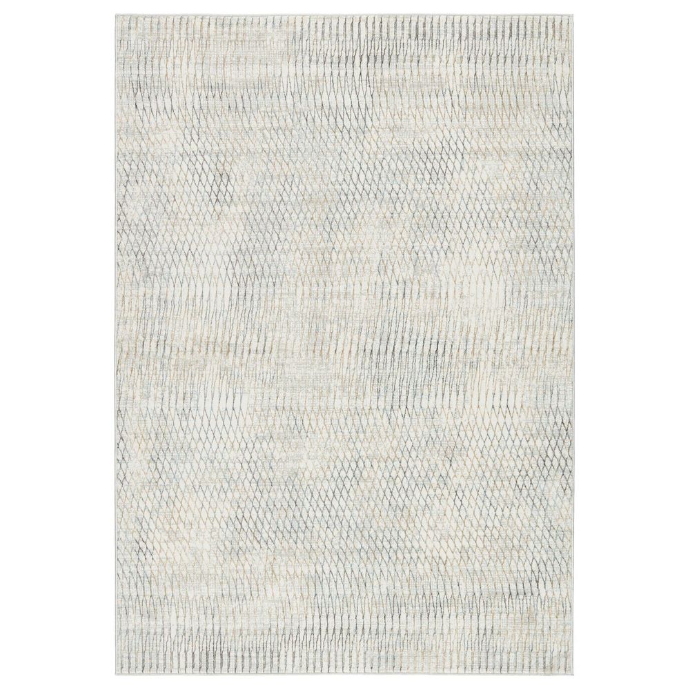 Merine Vellis Trellis Gray/ Gold Runner Rug (2'6"X10')