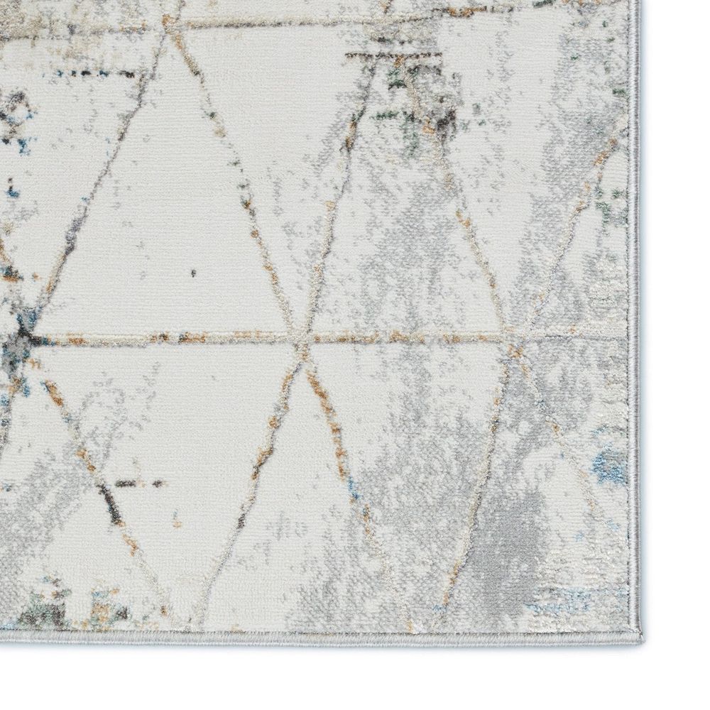 Merine Aracelia Trellis Gray/ Light Blue Runner Rug (2'6"X10')