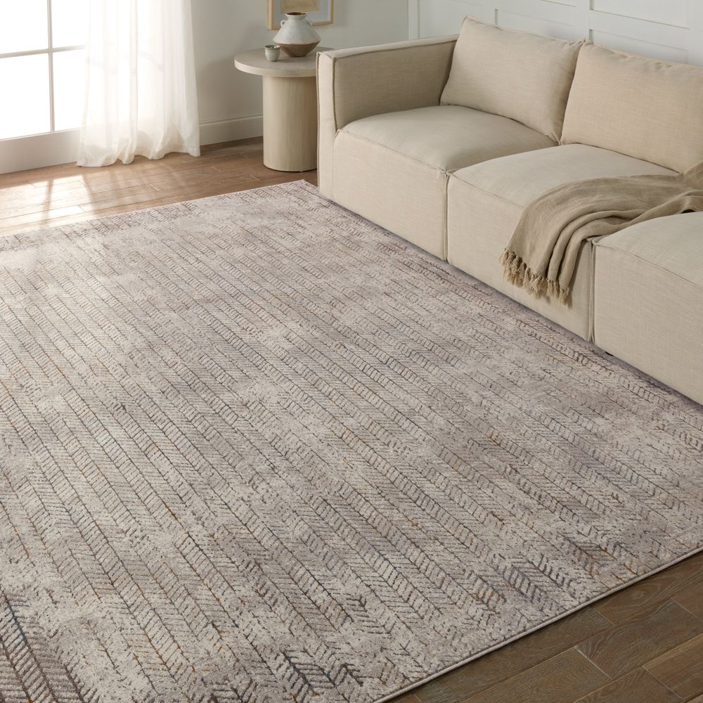 Merine Taisa Trellis Gray/ Blue Runner Rug (2'6"X10')