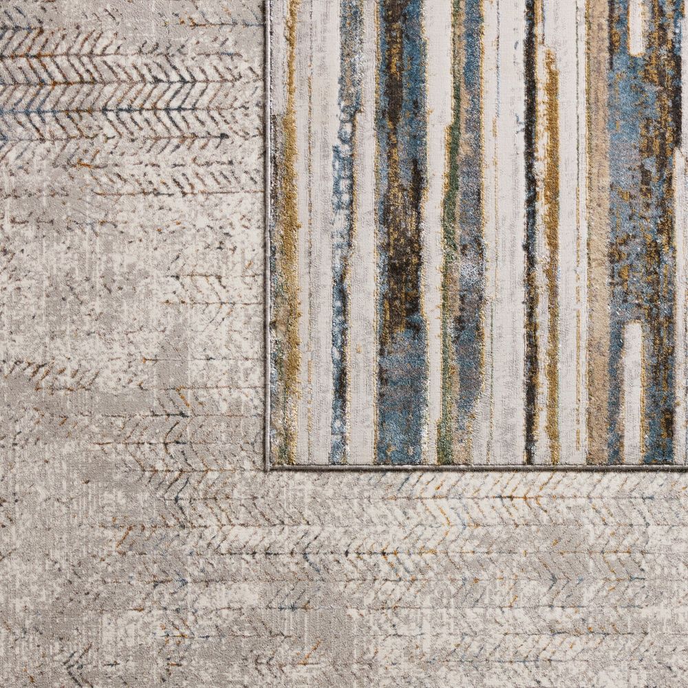 Merine Firenze Striped Multicolor/ Cream Runner Rug (2'6"X10')