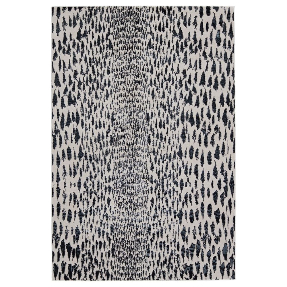 Cypress Kimball Animal Pattern Dark Blue/ Ivory Runner Rug (2'2"X8')