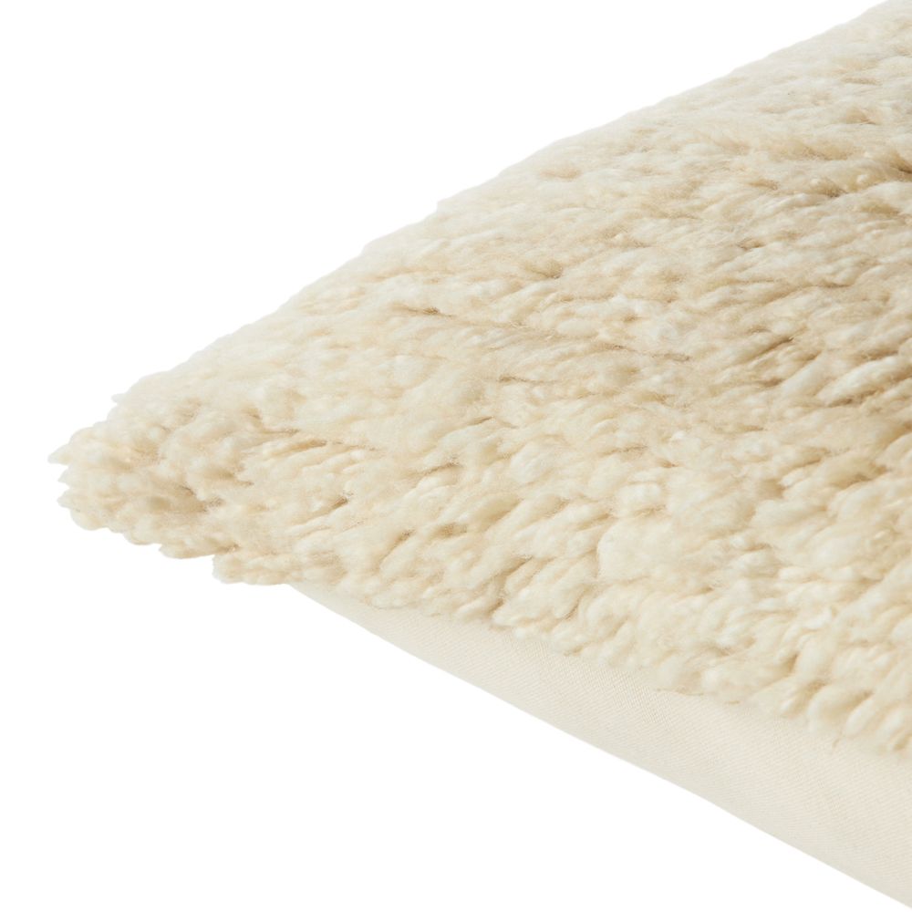 Elevation Simeone Solid Cream Poly Fill Pillow (24" Square)