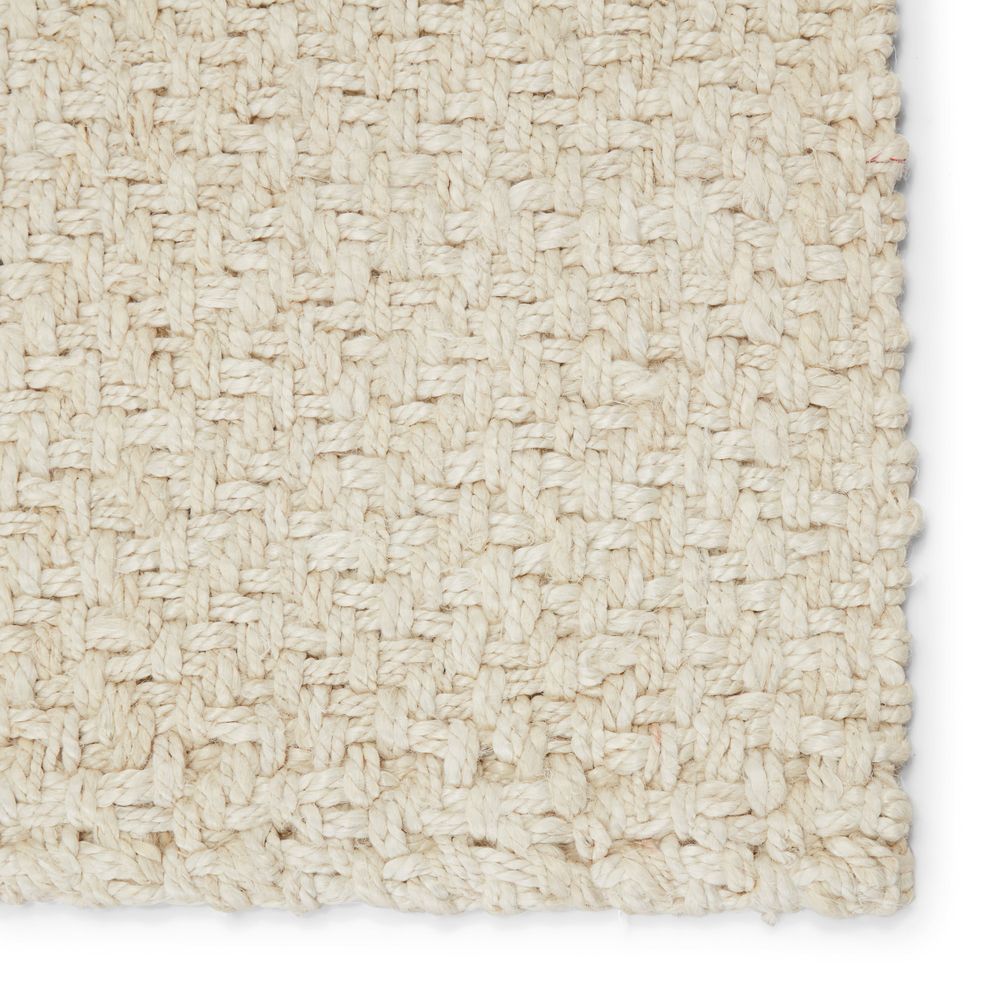 Tegani Natural Solid White Runner Rug (3'X10')