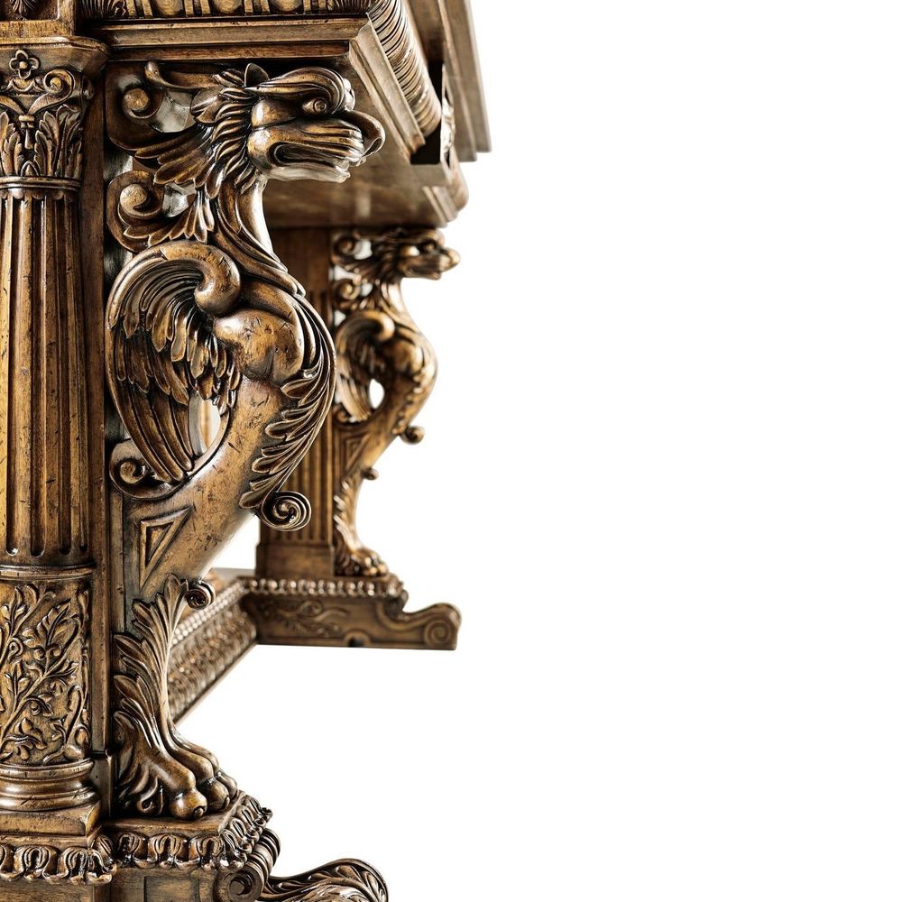 French Renaissance Style Library Table