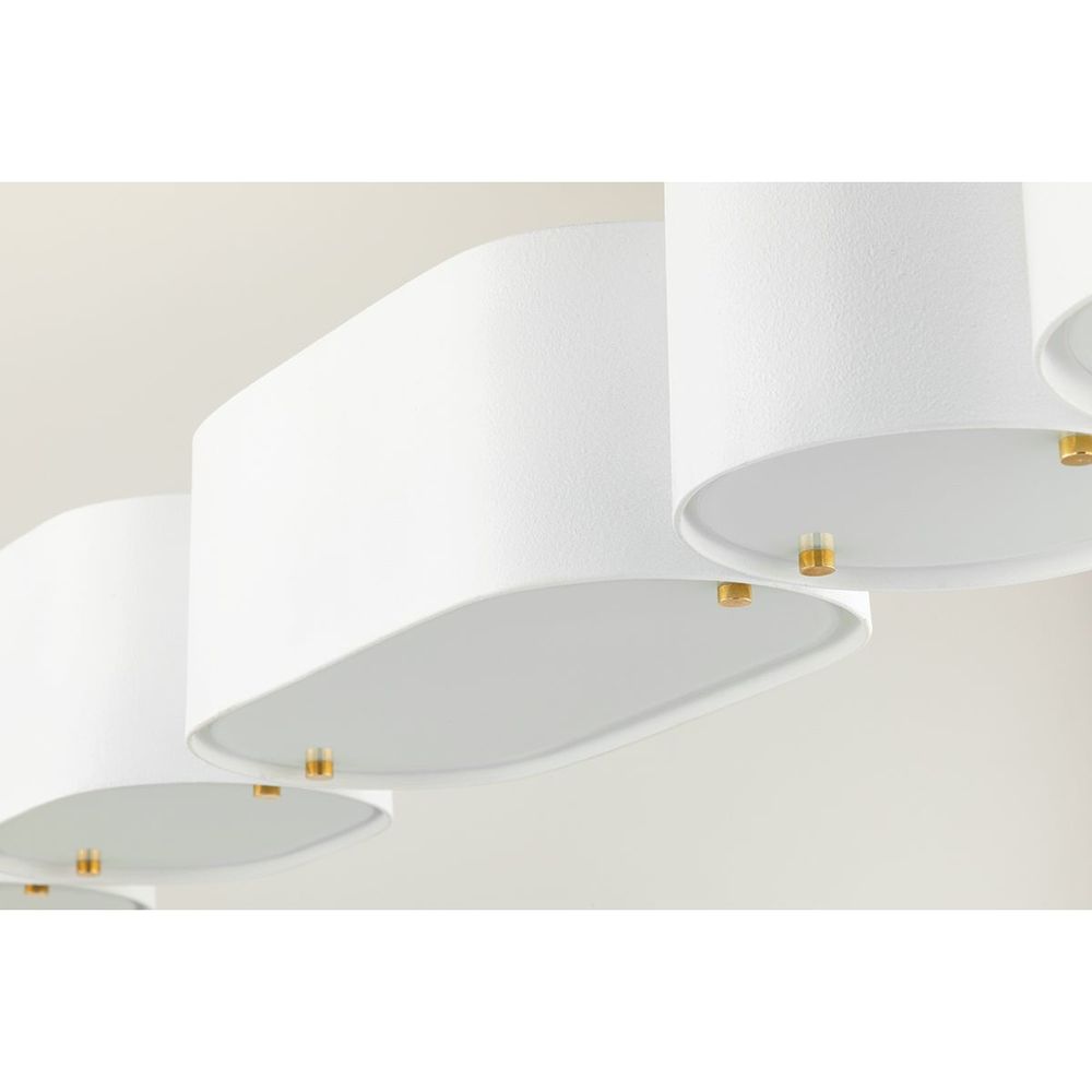 Opal Linear - Soft White/Vintage Brass 7 Lights