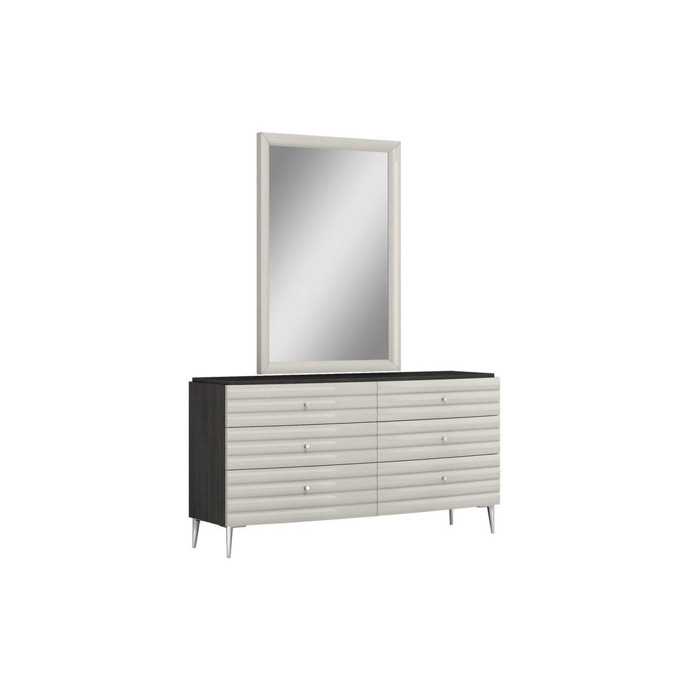 Pino Rectangular Mirror-Whiteline Modern Living-WHITELINE-MR1752-LGRY-Mirrors-4-France and Son