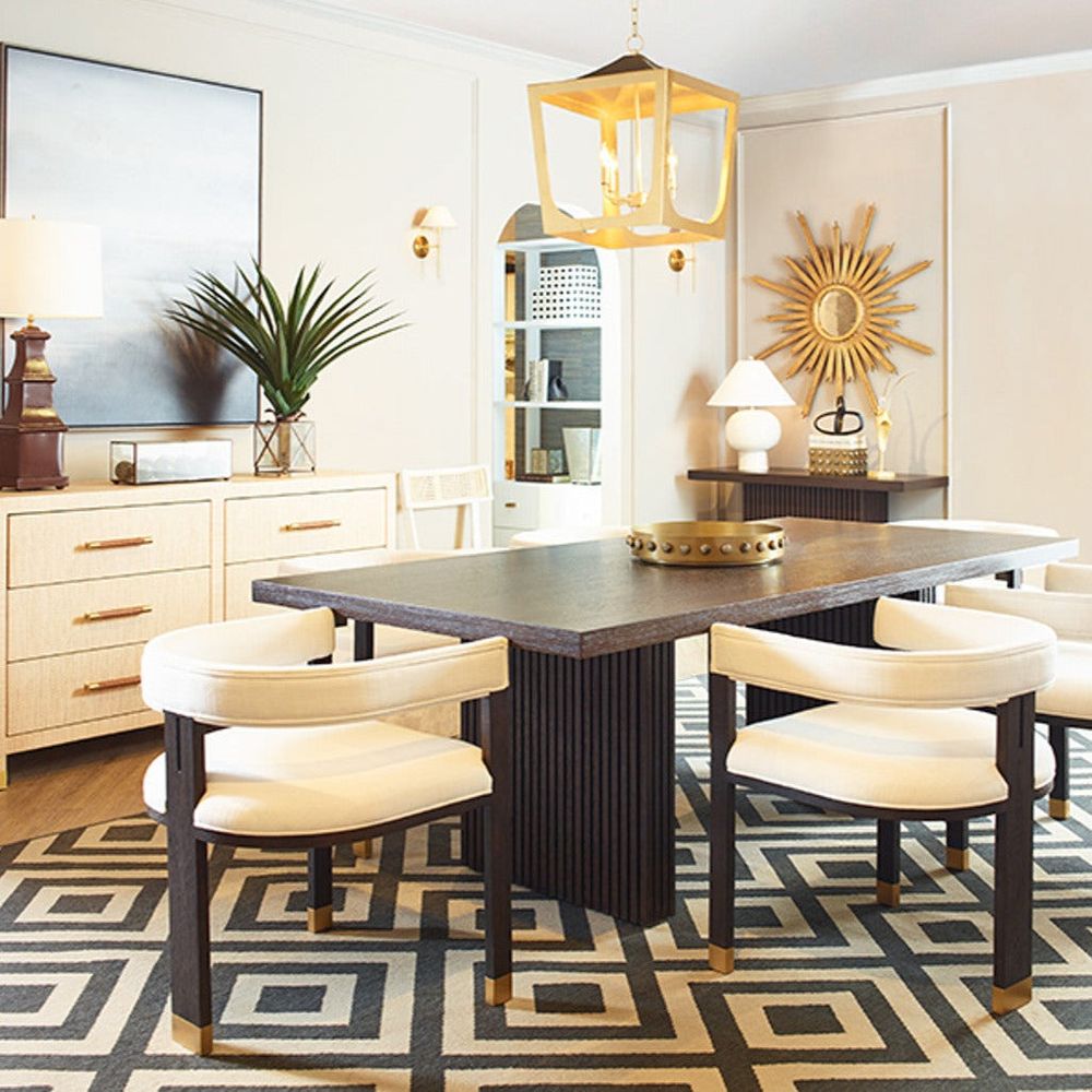 Dining Tables Patterson - Plank Style Slatted Base Dining Table In Dark Espresso Oak