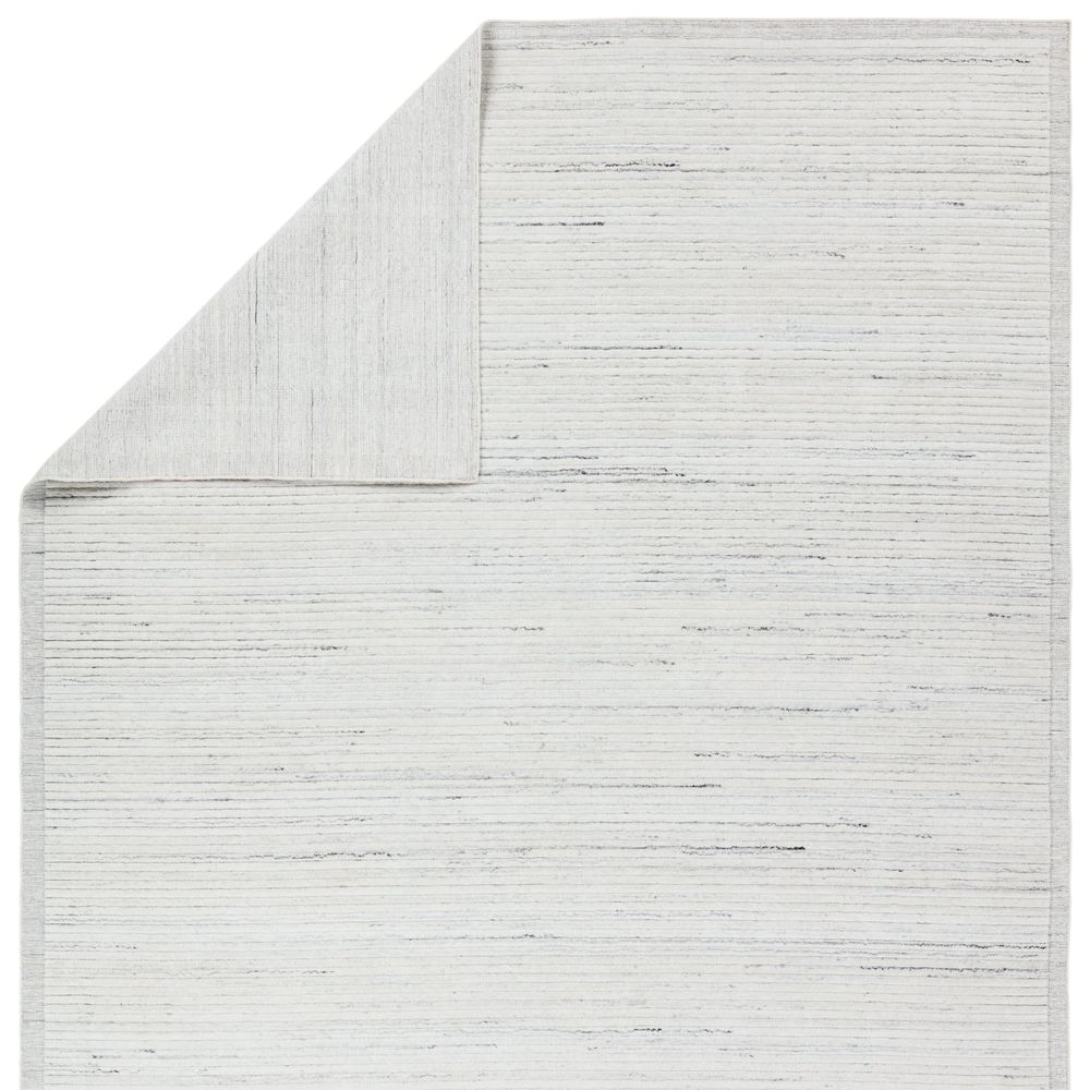 Fayla Handmade Solid Ivory/ Gray Runner Rug (3'X8')