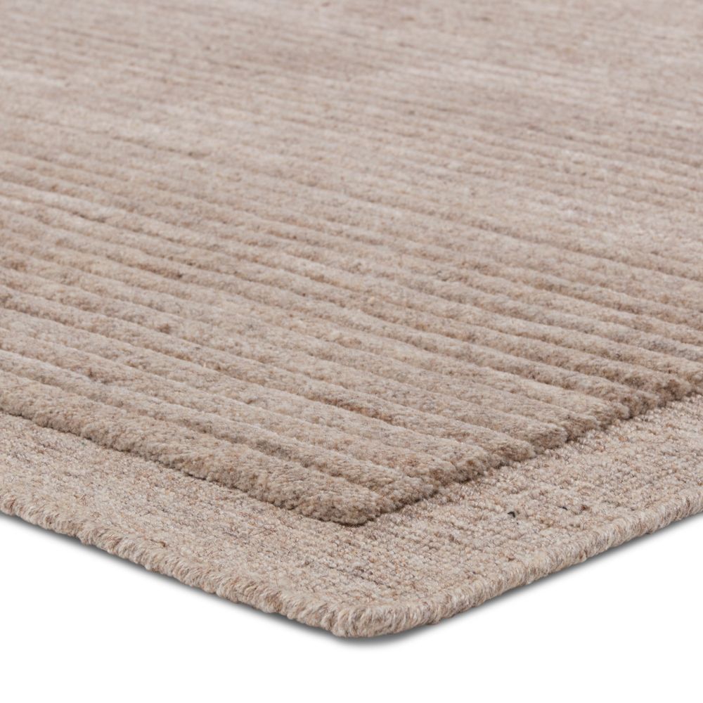Fayla Handmade Solid Light Brown Runner Rug (3'X8')