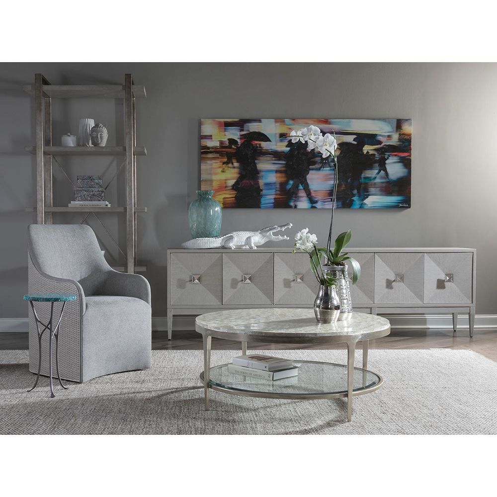 Riley Woven Arm Chair - Antiqued White