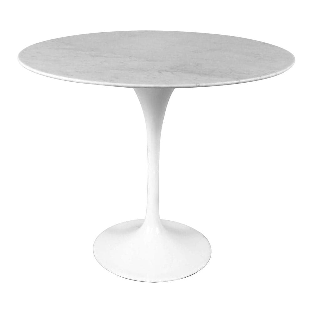 Carrara Marble Tulip Side Table - 20"-France & Son-RT335SWHITE-Side Tables-1-France and Son