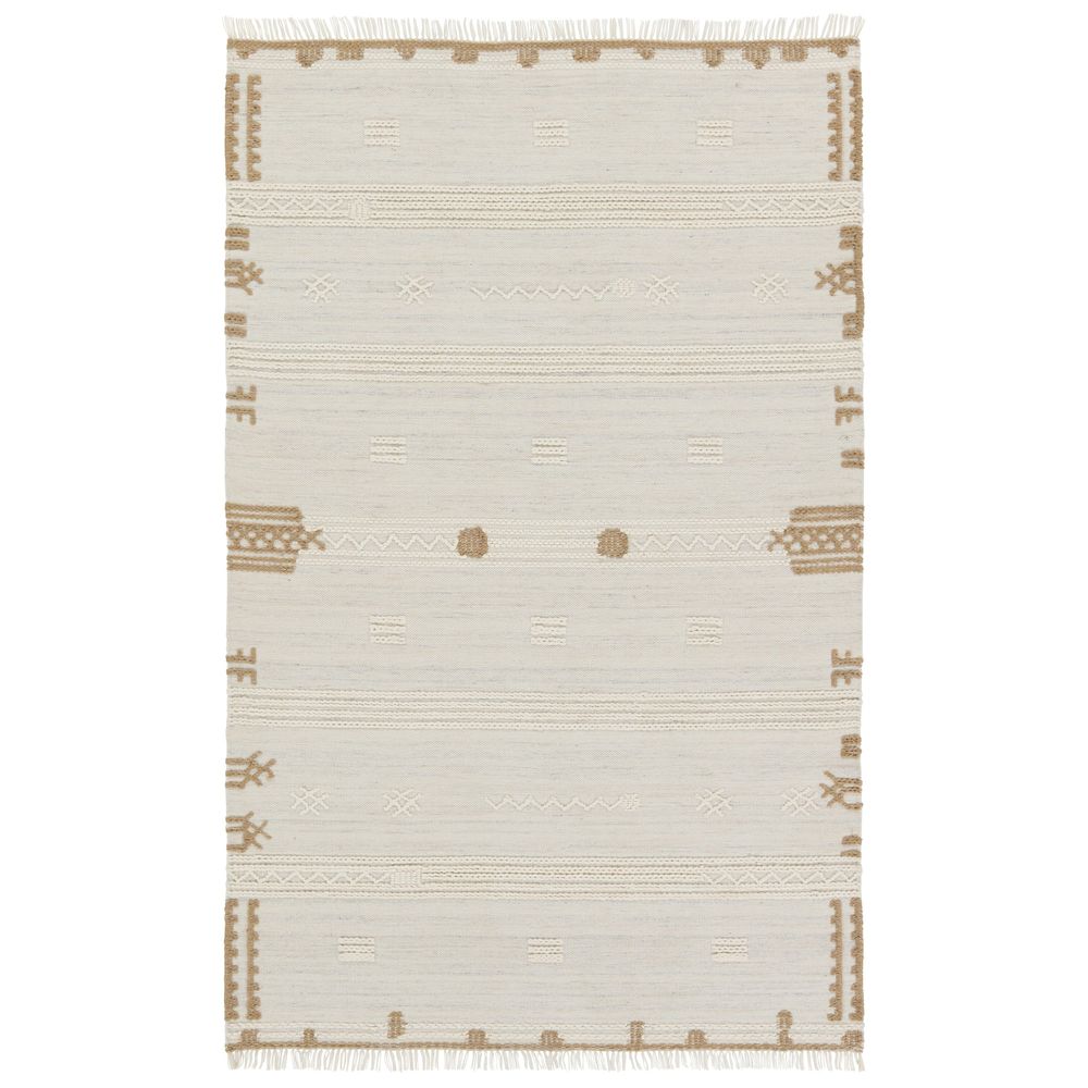 Outdoor Rugs Coral Handmade Tribal Ivory/ Brown Area Rug (7'6"X9'6")