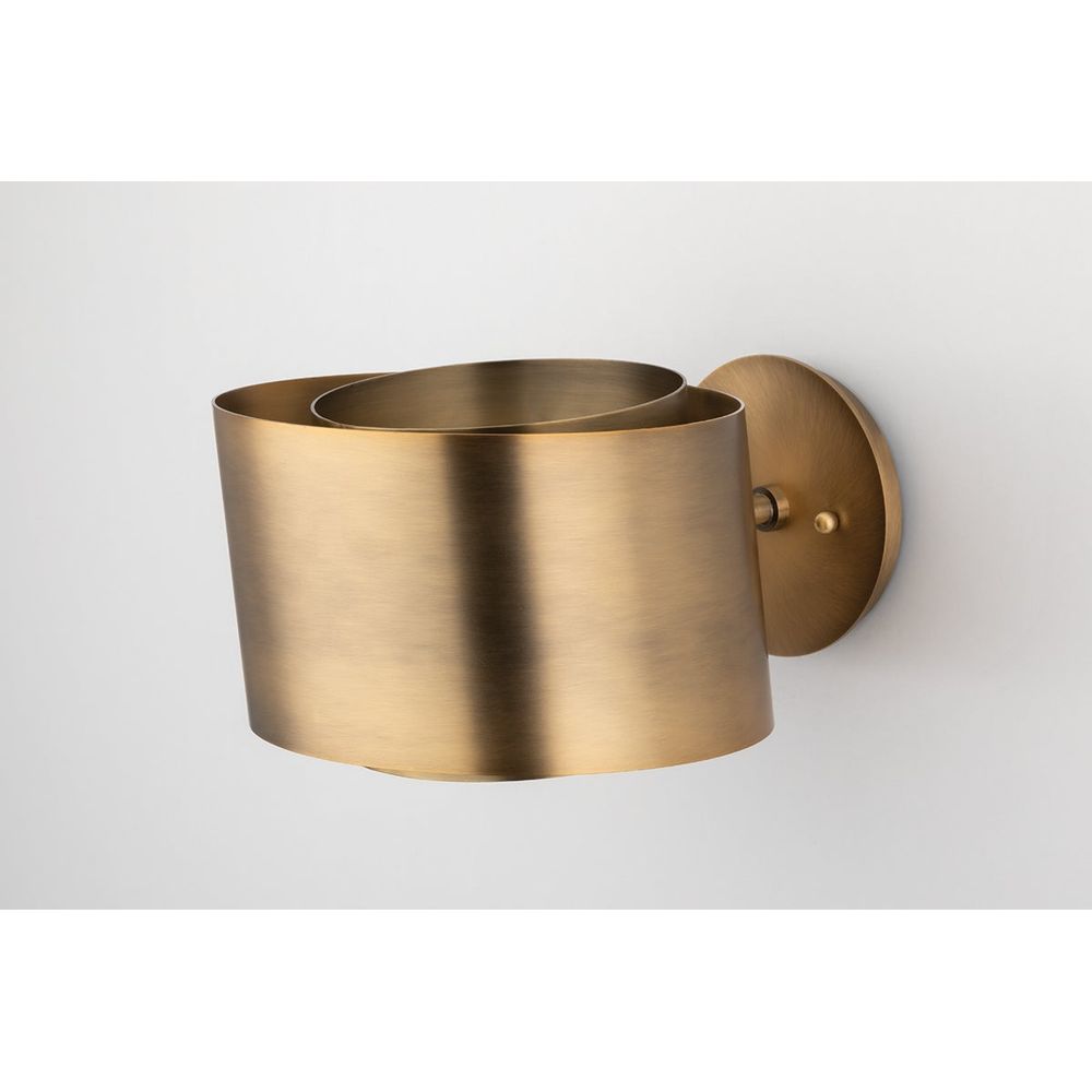 Roux Wall Sconce - Patina Brass