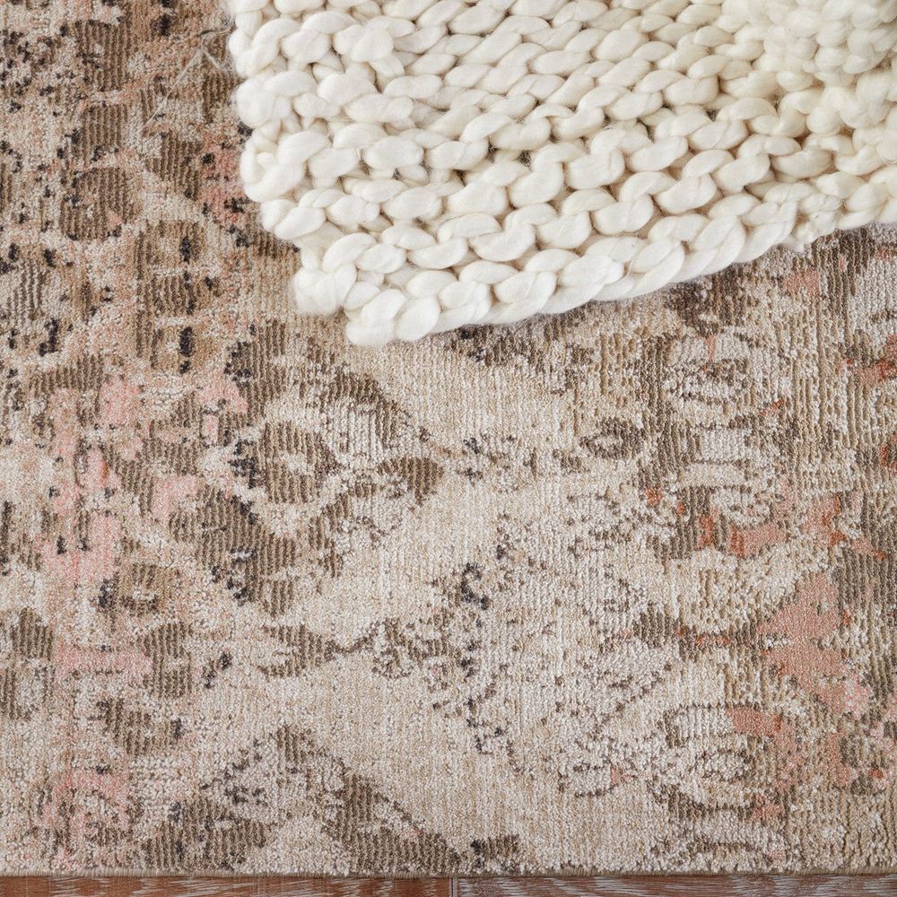 Cypress Asani Ikat Tan/ Light Pink Runner Rug (2'6"X12')