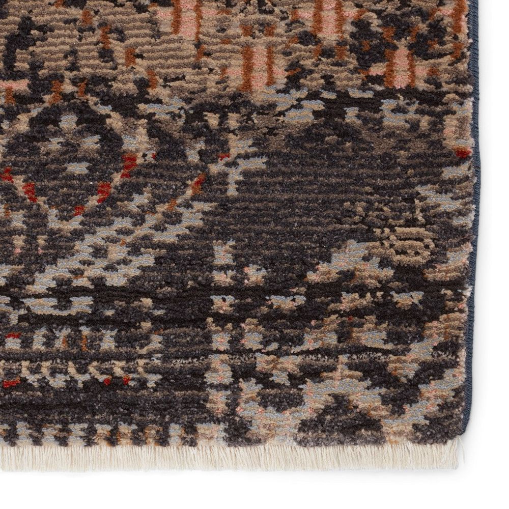Cypress Tamari Tribal Black/ Light Pink Runner Rug (2'6"X12')