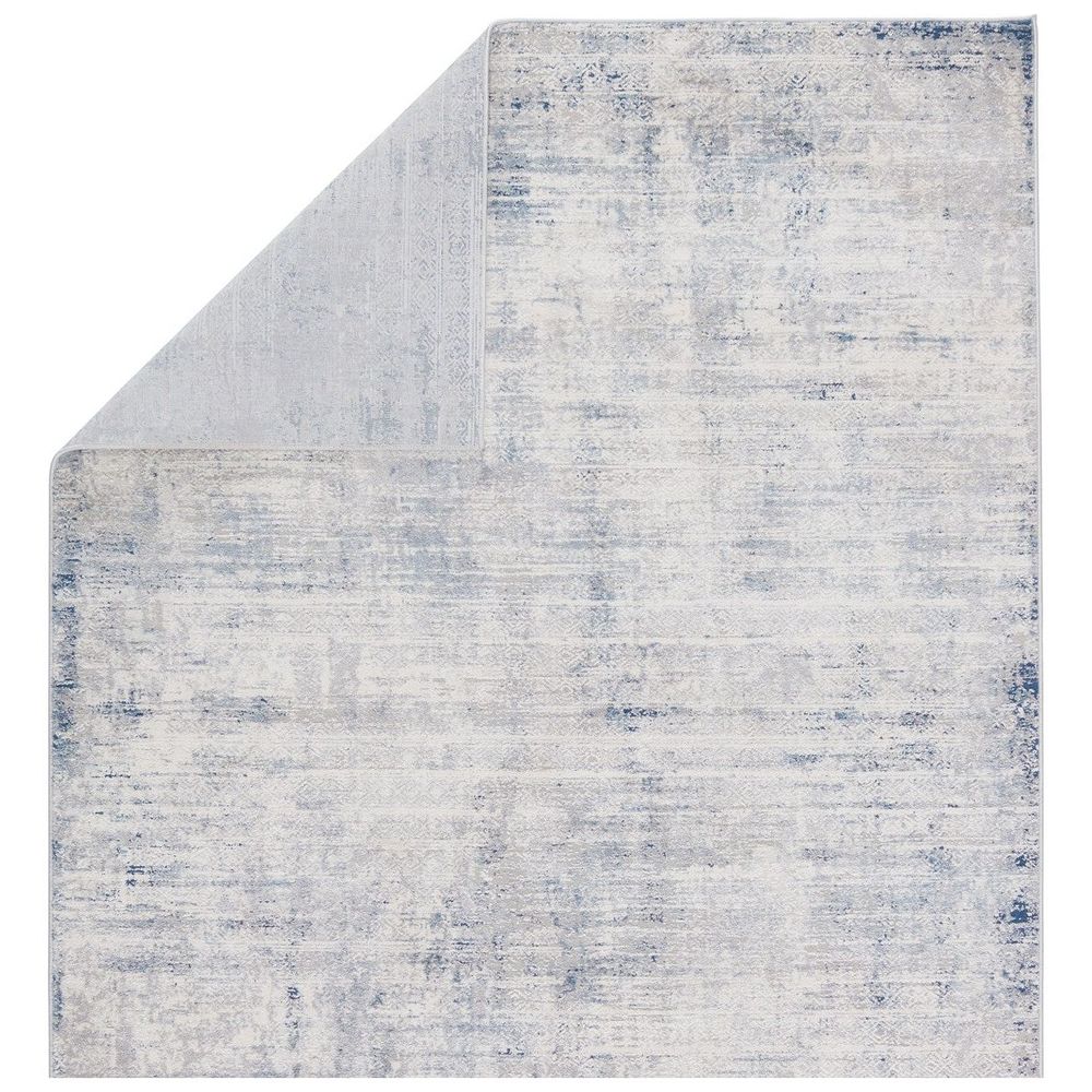 Merine Vidrien Tribal Gray/ Blue Runner Rug (3'X8')