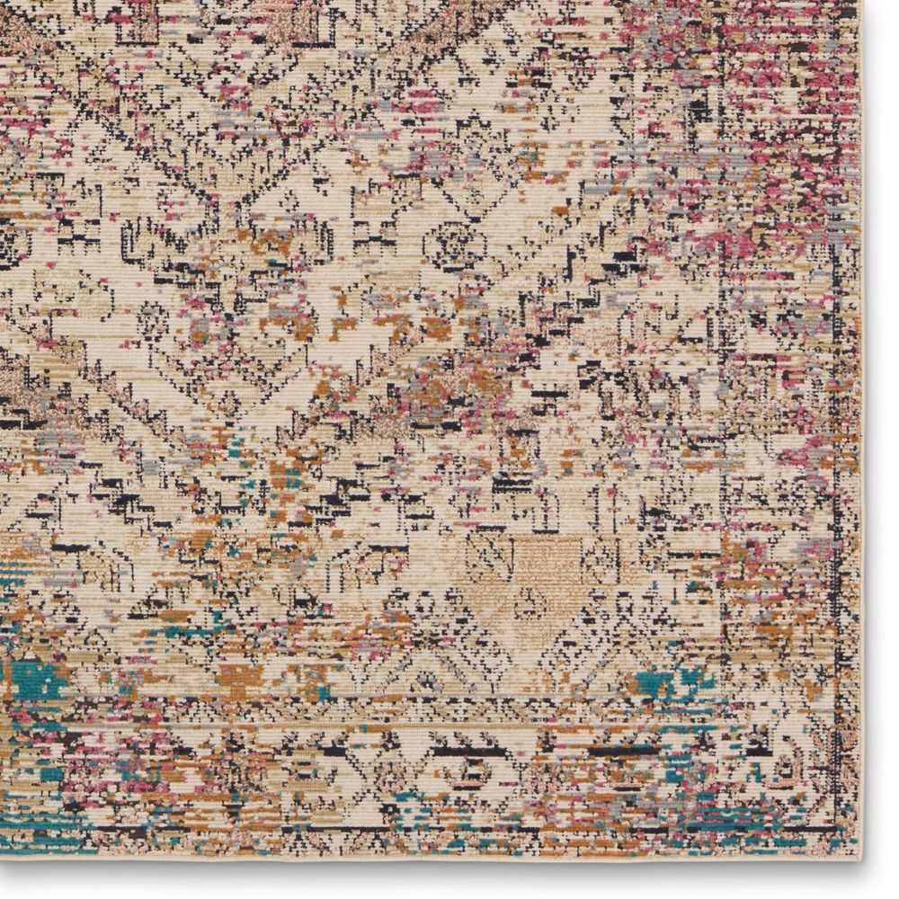 Merine Artemia Medallion Multicolor/ Ivory Runner Rug (2'6"X8')