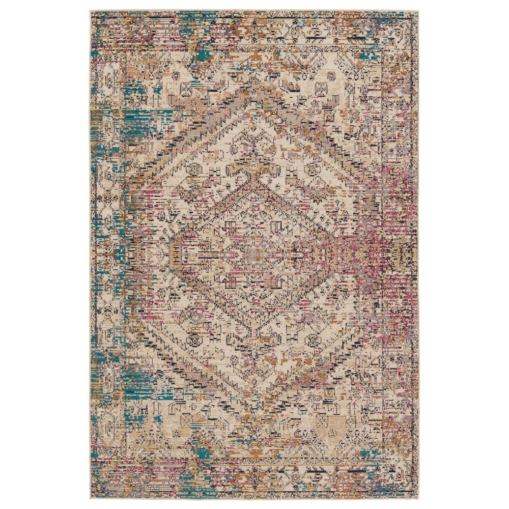 Merine Artemia Medallion Multicolor/ Ivory Runner Rug (2'6"X8')