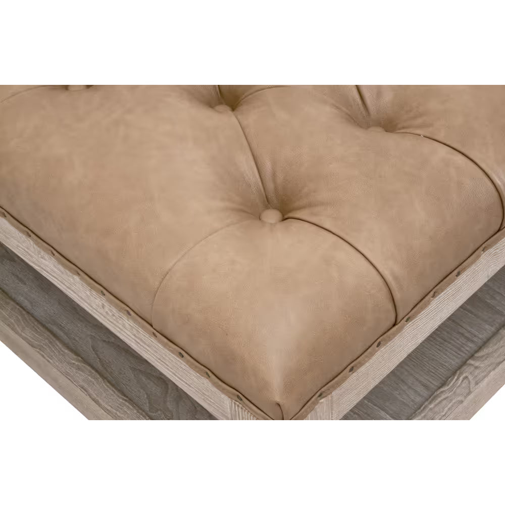 Townsend Tufted Upholstered Rectangle Coffee Table
