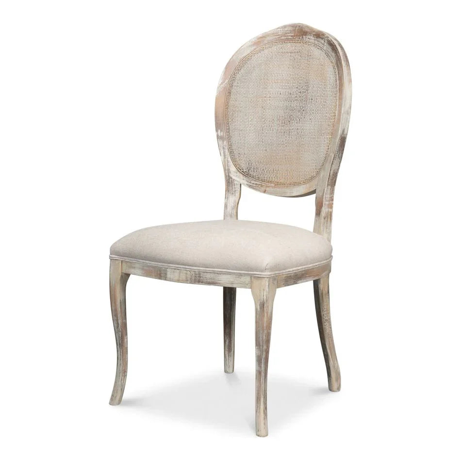 Oval Cane Back Side Chair - Set of 2