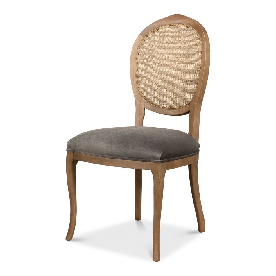 Oval Cane Back Side Chair - Set of 2