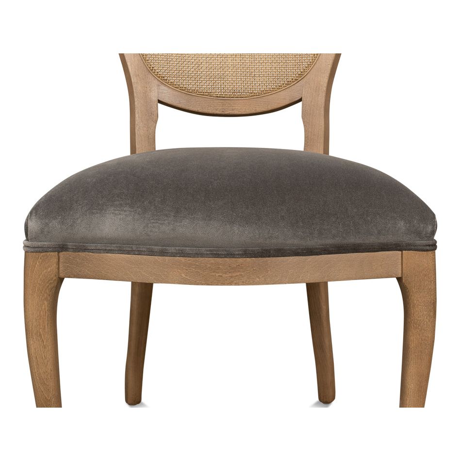 Oval Cane Back Side Chair - Set of 2