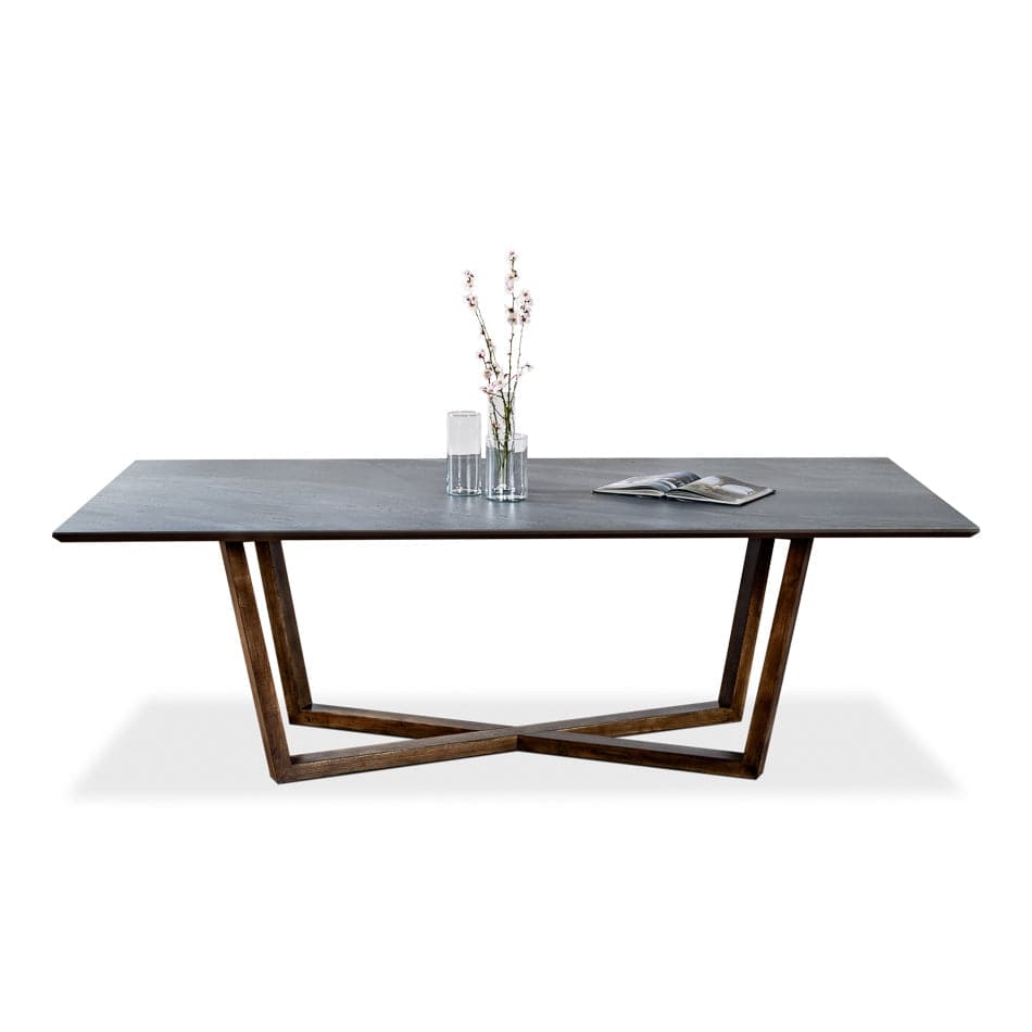 Double Pedestal Dining Table-SARREID-SARREID-U198-AS-Dining Tables-3-France and Son