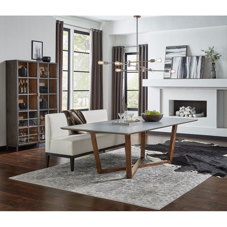 Double Pedestal Dining Table-SARREID-SARREID-U198-AS-Dining Tables-4-France and Son
