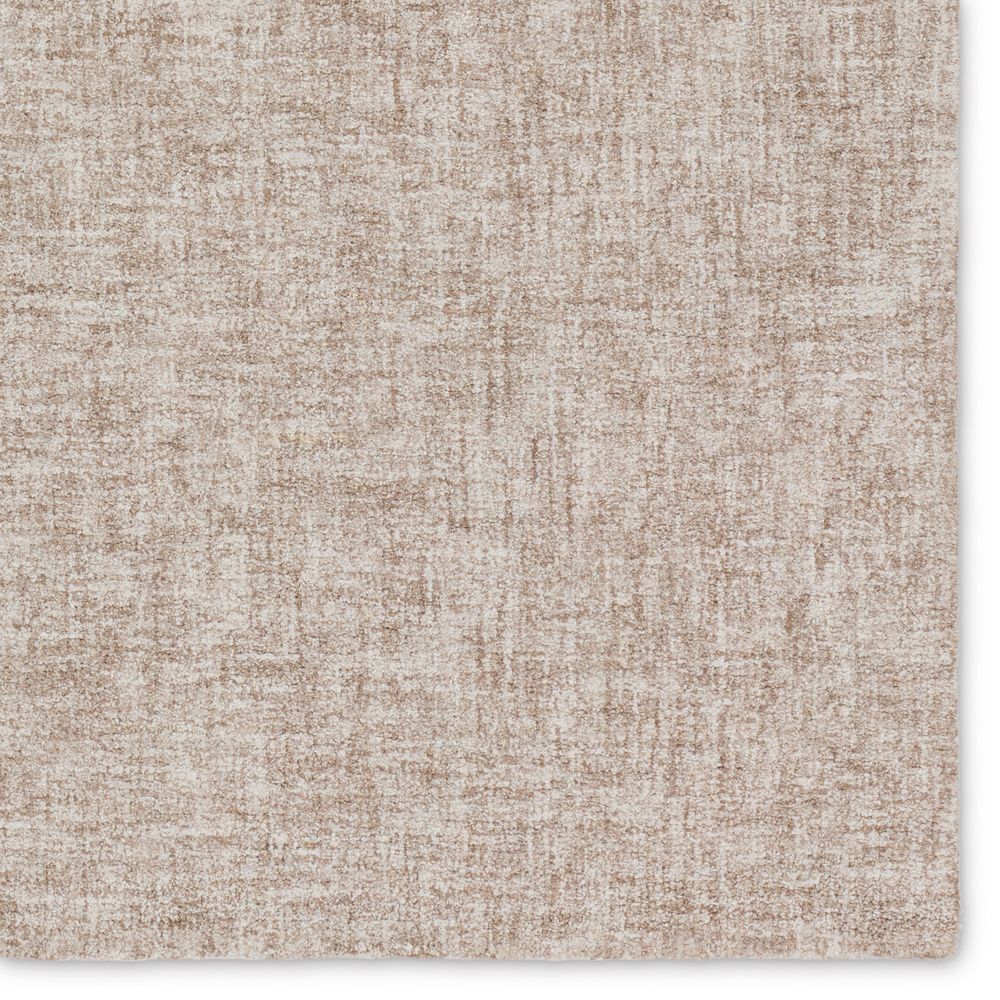 Tiberian Handmade Solid Cream/Light Gray Runner Rug (3'X8')