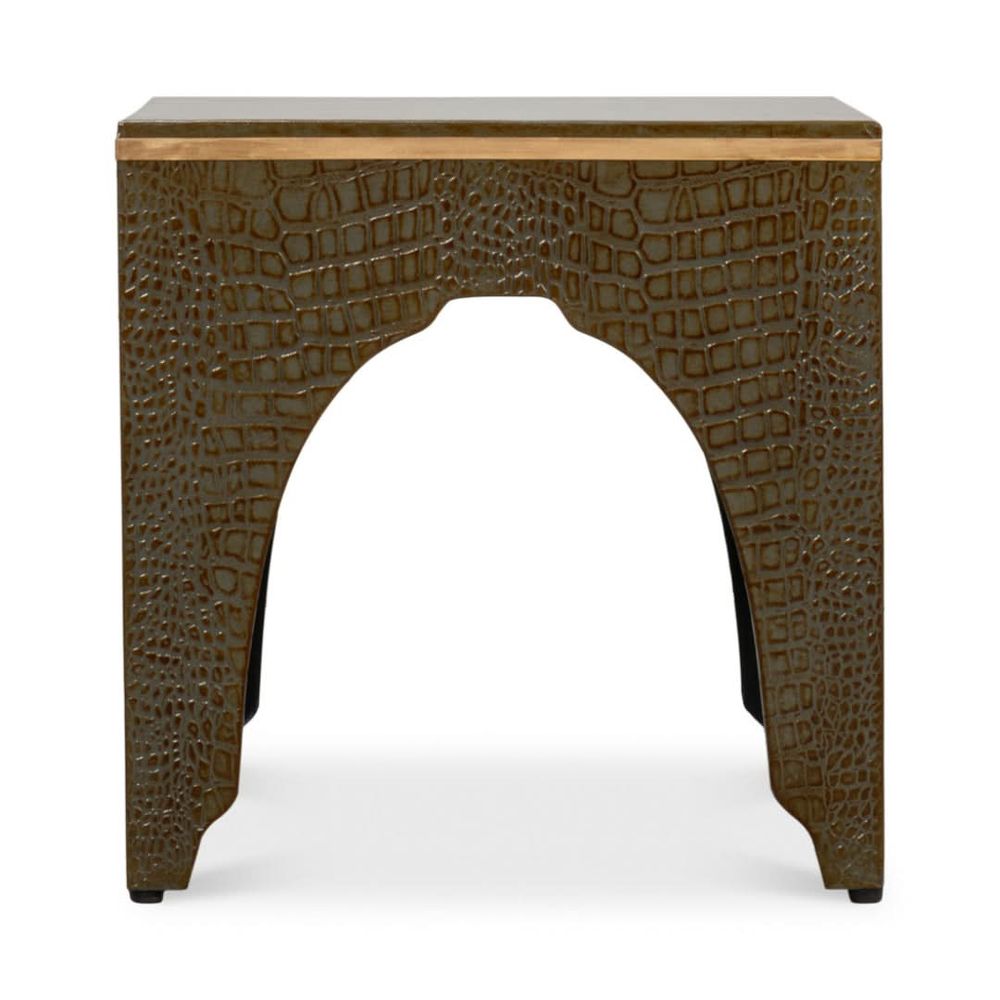 Stools & Ottomans Croco Embossed Leather Stool