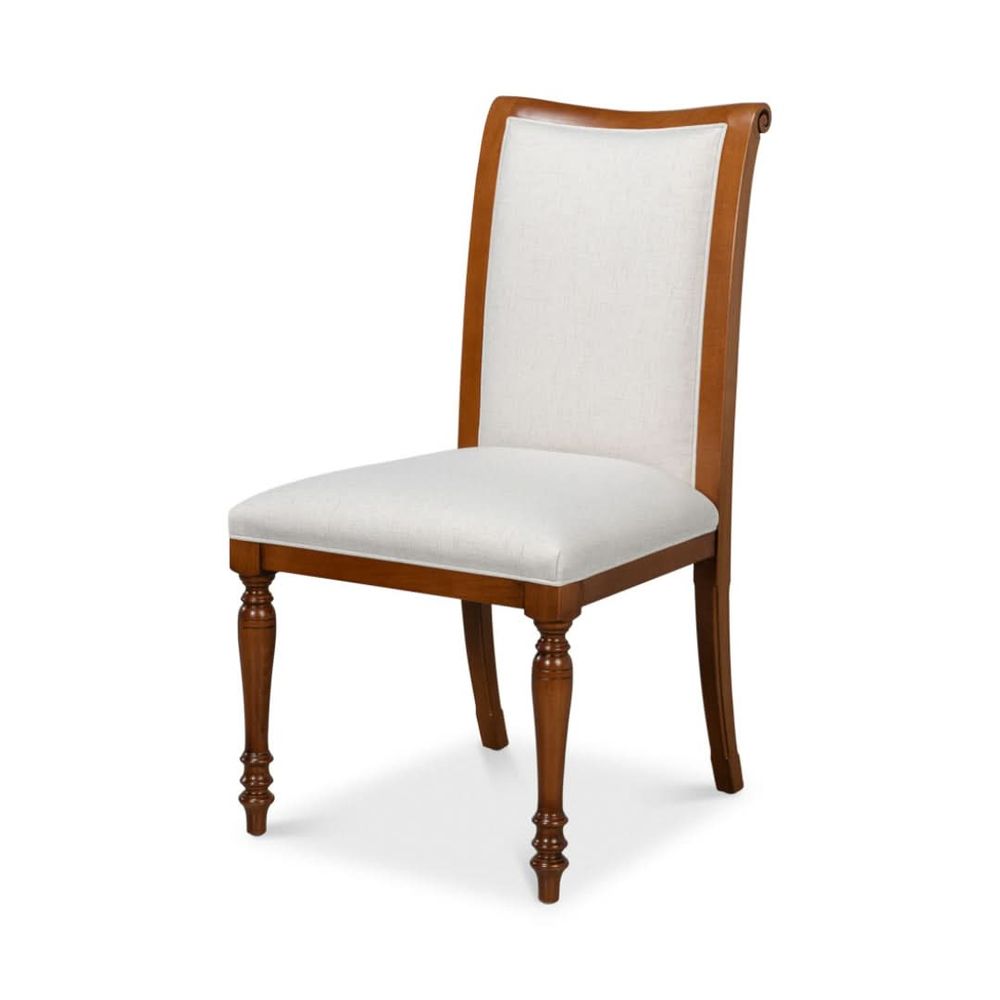 Dining Chairs Polk Fabric Side Chair Brown