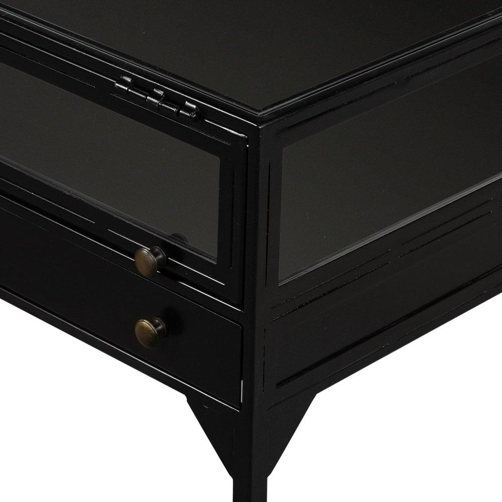 Augustus End Table - Tempered Glass
