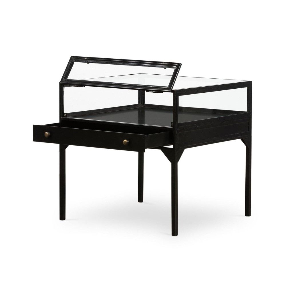 Augustus End Table - Tempered Glass