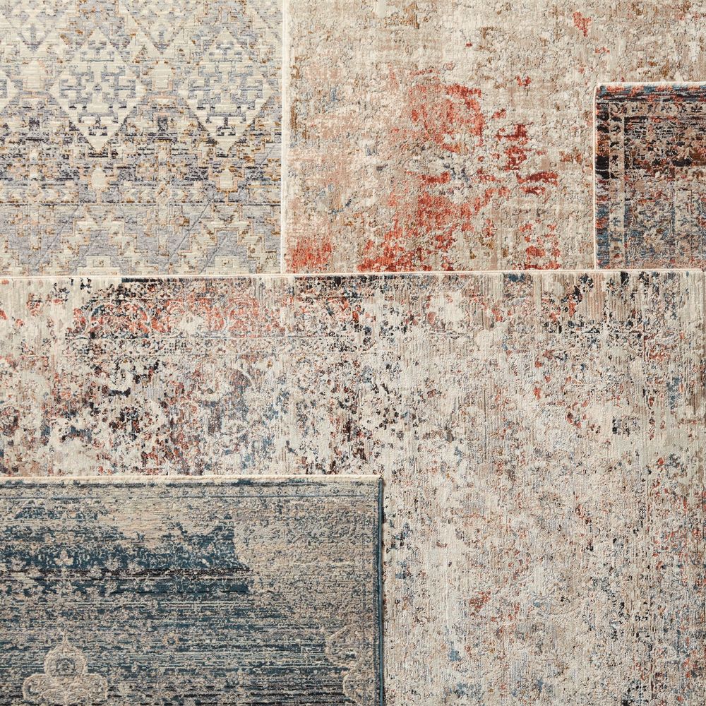 Arabella Abstract Tan/ Rust Runner Rug (2'5"X10')