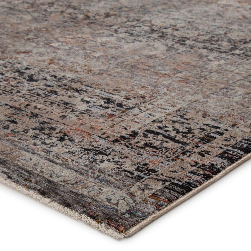 Runners Aetheria Oriental Gray/ Black Runner Rug (3'X8')
