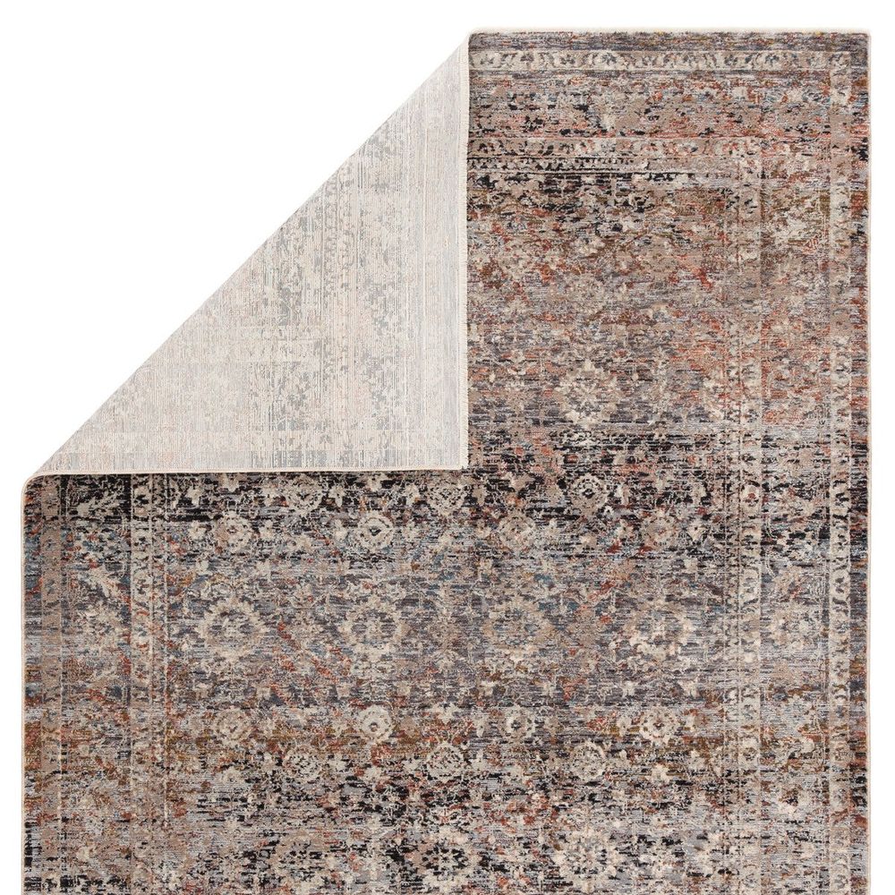 Runners Aetheria Oriental Gray/ Black Runner Rug (3'X8')