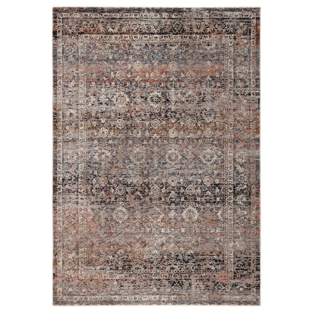 Runners Aetheria Oriental Gray/ Black Runner Rug (3'X8')