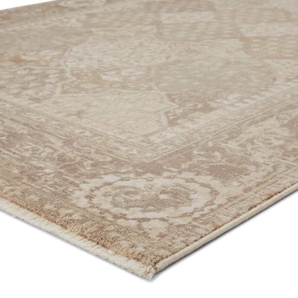 Runners Manipur Trellis Gold/ Light Gray Runner Rug (2'6"X8')