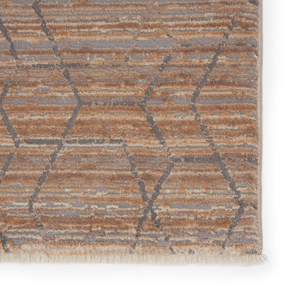 Runners Crimson Trellis Tan/ Gray Runner Rug (2'6"X8')