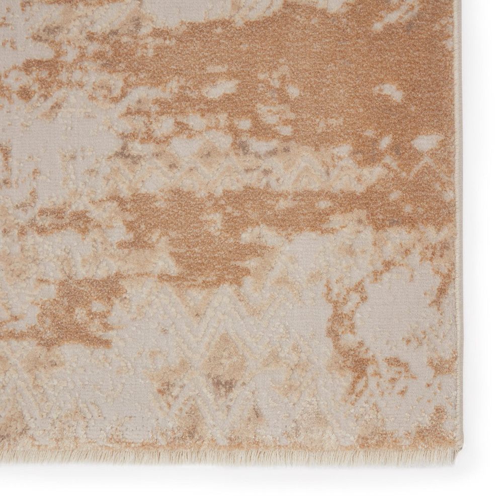Runners Aveline Tribal Gold/ White Runner Rug (2'6"X8')