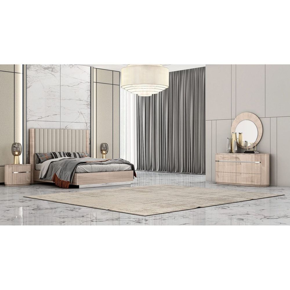 Waves Round Mirror-Whiteline Modern Living-WHITELINE-MR1753-BEI-Mirrors-2-France and Son