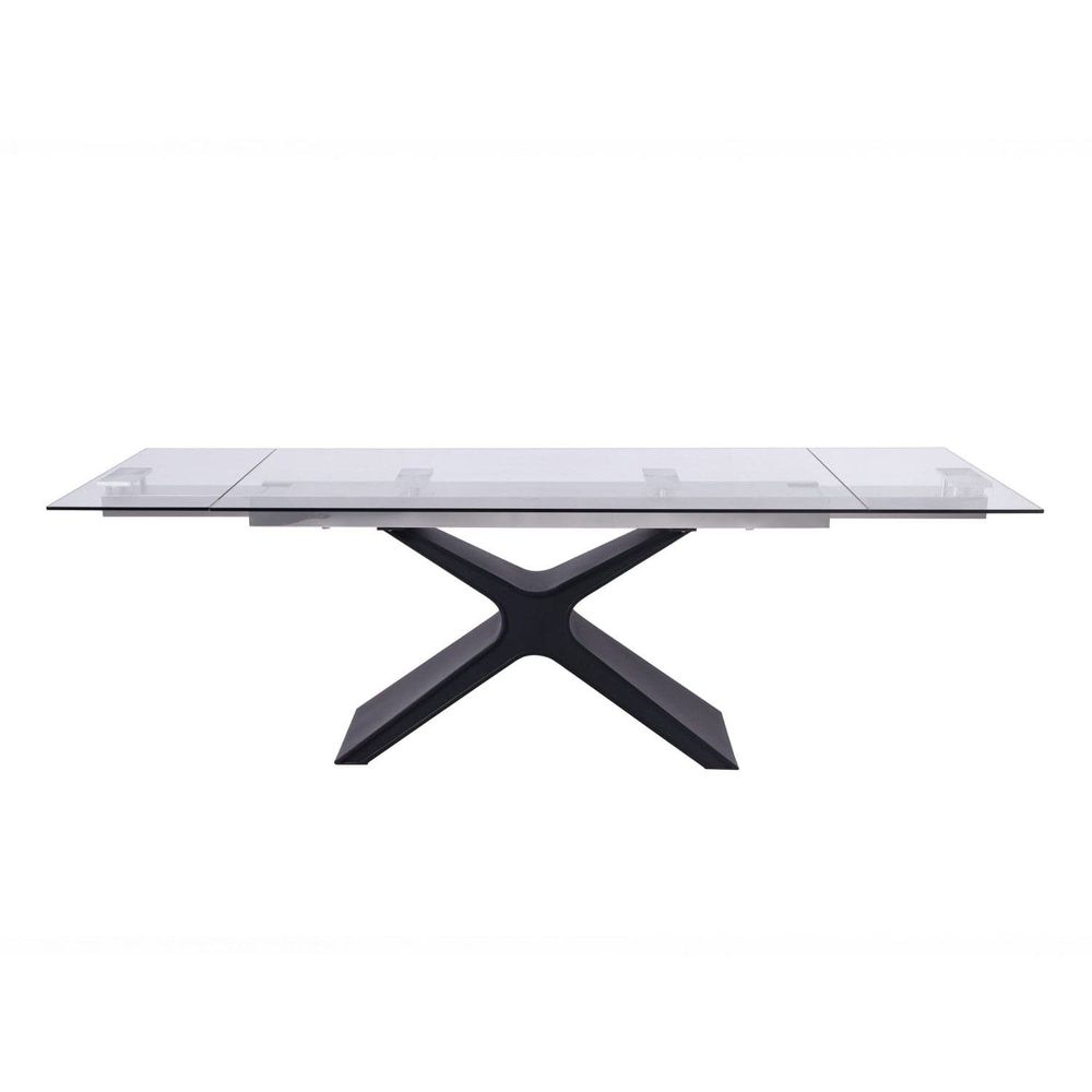 West Extendable Dining Table-Whiteline Modern Living-WHITELINE-DT1716-BLK-Dining Tables-3-France and Son
