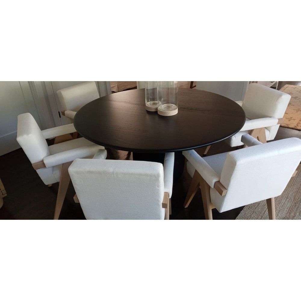 Jeanneret Dining Armchair - Upholstered-France & Son-FL1324IVORY-Dining ChairsSingle-Ivory-11-France and Son