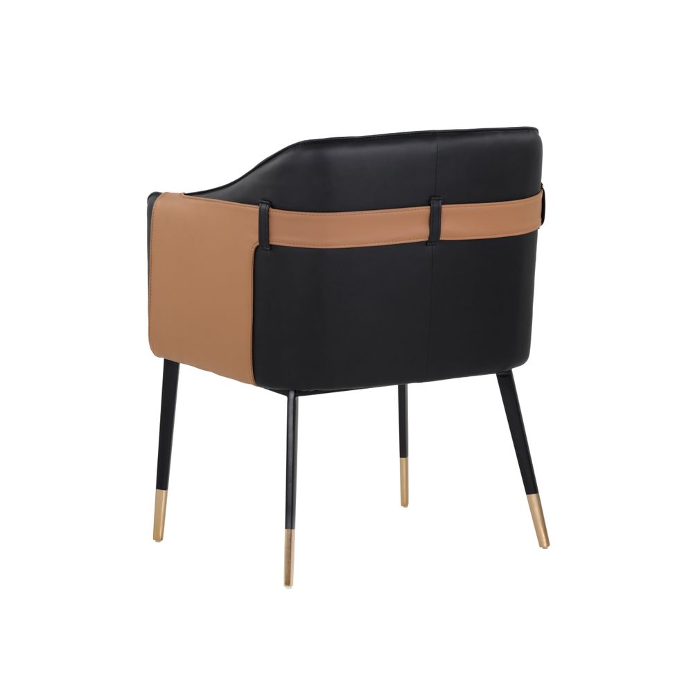 Dining Chairs Carter Dining Armchair - Napa Black / Napa Cognac