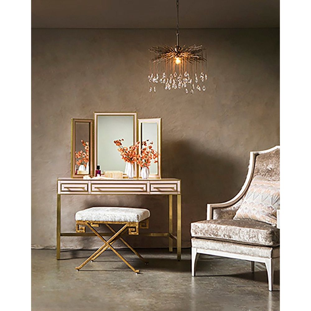 Standing Mirrors Arden Triple Pink Vanity Mirror