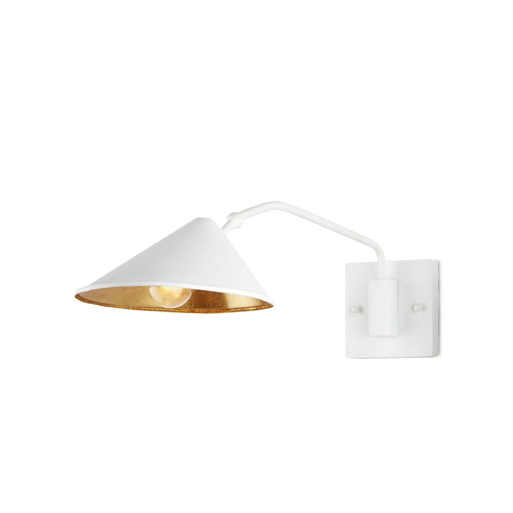 Wall Lighting Serpa White Single Swing-Arm Wall Sconce