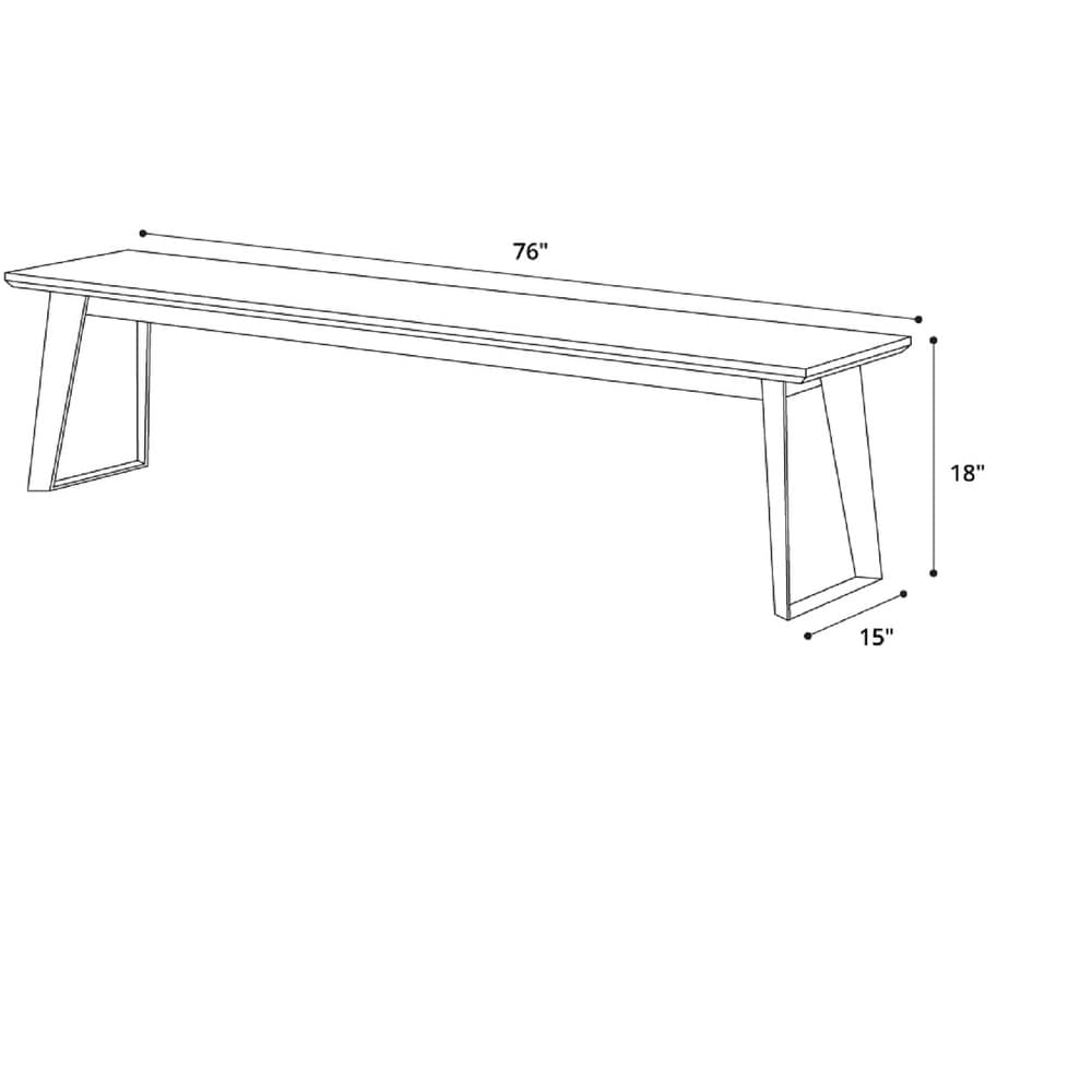 Amsterdam Bench - Gray Concrete